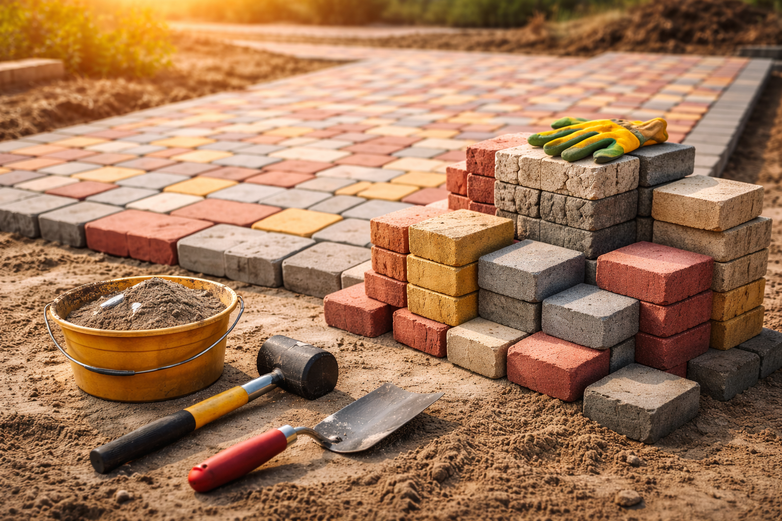 Paver Blocks Laying